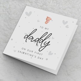 To my Daddy on our first Valentine's Day | Card for Cute Family New Dads From Baby Child