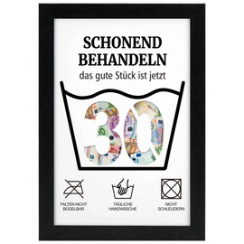 MorLuks Money Gifts Birthday 30, Picture Frame Money Gift, 30th Birthday Women & Men, Gentle Treat 30, Funny Money Gifts Packaging for Friends Family