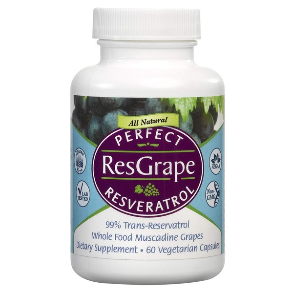 Perfect Supplements – Perfect ResGrape Resveratrol – 60 Veggie Capsules – Trans-Resveratrol & Organic Muscadine Grape