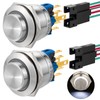 UL Certified 2PCS 22mm Push Button Switch Momentary High Round