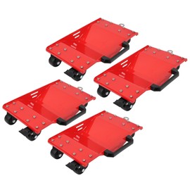 Car Wheel Dolly, Car Dollies with Tow Hook, 8000 LBS Wheel Dollies with Thickened Handles & Sidebar & Security Lock for Moving Cars & Vehicles