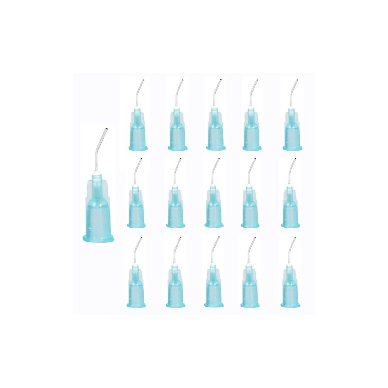 100Pcs Blunt Tip Needle, Bent Blunt Dispensing, Disposable Dental Irrigation