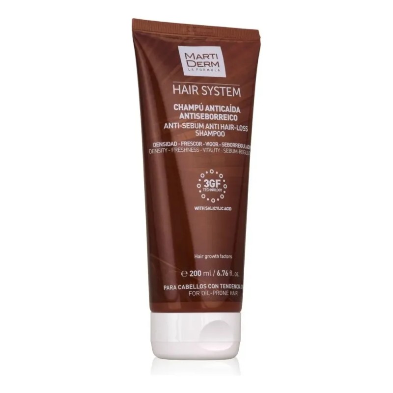 Marti Derm - Martiderm Hair System Champú Anticaída Antiseborreico-200 Ml