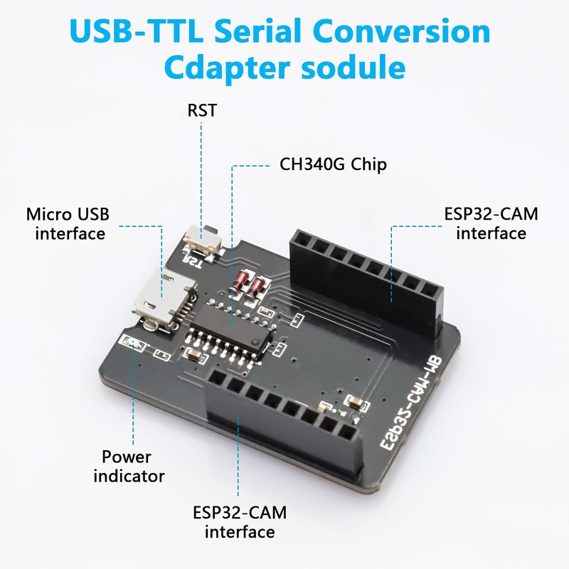 ESP32-CAM, QIQIAZI ESP32 CAM MB WiFi/Bluetooth Development Board Dual Core