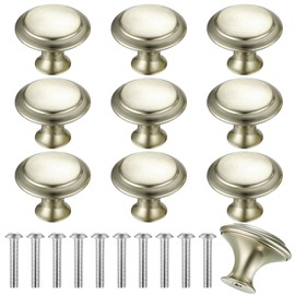 YOUYIDUN Pack of 11 Round Bronze Furniture Knobs, 27 mm Kitchen Cabinet Handles, Bronze, Vintage Drawer Knobs, Cabinet Door Knobs for Cupboards, Cupboard Knobs for Kitchen, Cupboard Knobs, Dresser