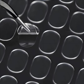 uadbau 400 Pcs Museum Gel Double Sided Sticky Dots, Removable Mounting Putty Clear Sticky Tack for Wall Hanging, Pictures Posters, Office Use, Festival Decoration (0.31" X 0.51")