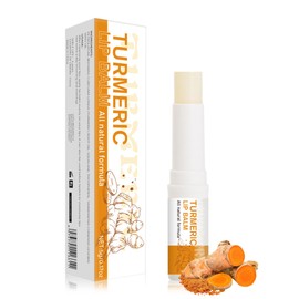 Turmeric Lip Balm, Moisturizing Natural Lip Blam for Dark Lips Treatment with Turmeric Oil, Long-Lasting Hydrating Lipstick Moisturizer Lip Exfoliator Scrub for Dry, Cracked Lip Softening& Nourishing