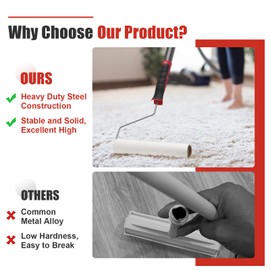 Large Lint Rollers for Pet Hair Extra Sticky, Dog & Cat Hair Remover, 9.45" Wide, 51" Long Handle Pet Hair Fur Sticky Lint Roller, Ideal for Floor, Carpets, Couch, Bed Sheets, Clothing & Car Cleaning