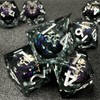 HAOMEJA Skull D&D Monster Resin Dice Set DND Skeleton 7