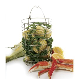 Norpro 573 Stainless Steel Vertical Cooker/Steamer, 3 Piece Set, 10in/25.5cm, as shown