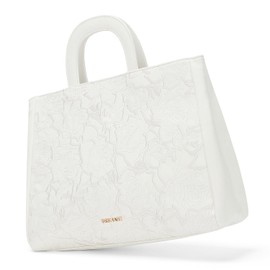 BESMART Tote Handbag for Women, Elegant PU Tote Bag with Exquisite Embroidery Design (BEIGE)