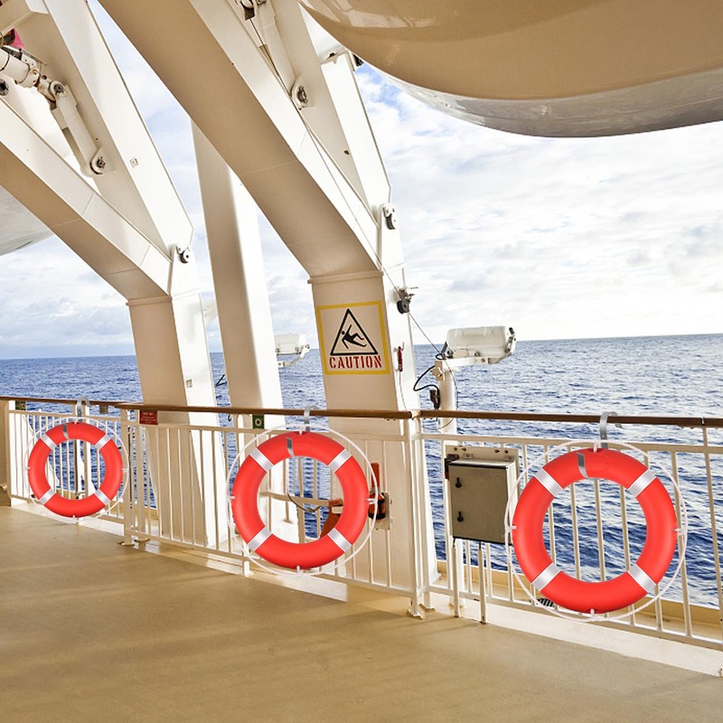 Life Ring,23" Boat Safety Throw Rings with Water Floating Lifesaving