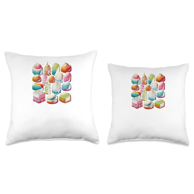 Mochi Globetrotter Throw Pillow