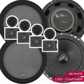 Infinity Alpha 650C 6.5" 2-Way MAX 630 Watts Car Audio Component Speakers 2 Sets