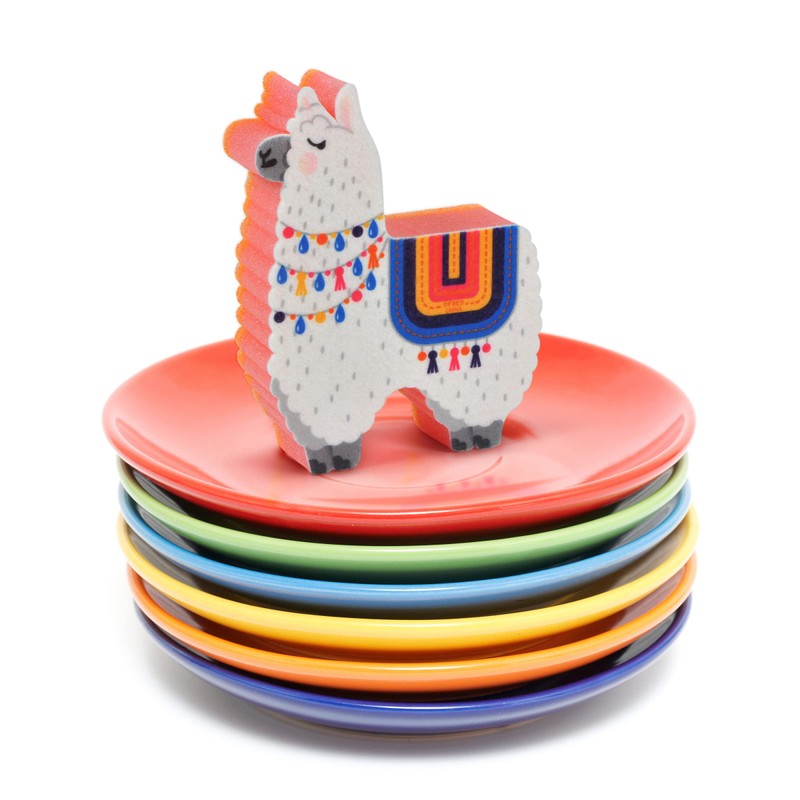 Genuine Fred, SPIT Shine, Llama Kitchen Sponge, Multicolor