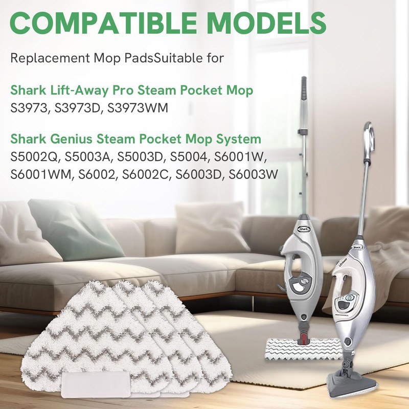 Sgizoku Triangle Steam Mop Replacement Pads for Shark Lift-Away Pro