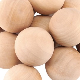 FAATCOI 30PCS 2 Inch Wood Crafting Ball, Unfinished Wooden Round Balls for DIY Art Craft Jewelry Making Building Design Projects