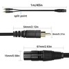 GELRHONR 3Pin XLR to 2 RCA Y Splitter Cable,Un Unbalanced