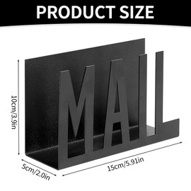 Letter Holders for the Home, Metal Letter Holder Cutout Mail Lettering Design Mini Letter rack for Desktop Home Entryway Living Room