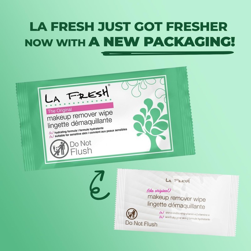 LA Fresh Makeup Remover Wipes with Vitamin E - Make