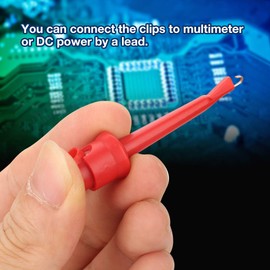 Multimeter Wire Cable, Test Hook Clamp, Mini Test Probe Set, Repair Tool, Probe Gripper, IC Hook, Test Clamp, Crocodile Clip Cable, Test Lead, Accessories, Test Hook, Banana Plug, Black, Red