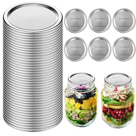 ZukoCert 24 Pcs 70mm Canning Jar Lids, Regular Mouth Leak-Proof & Airtight Split-Type Metal Lids, Compatible with Ball & Kerr Jars, Home Canning and Preservation