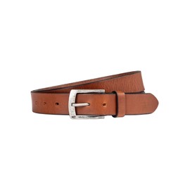 camel active Men's Basic Leather Belt, Cognac