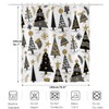 ASDCXZ Christmas Shower Curtain 180 x 200 cm, Shiny Gold