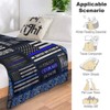 DongDongQiang USA Thin Blue Line Flag Fleece Blanket Throws,Super Soft