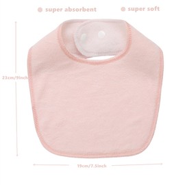 lazyrhino 8 Pack Baby Terry Bibs,Unisex for Boys and Girls, Adjustable Drooling Bibs with Snaps,Ultra Soft Absorbent Teething Bibs (multi)