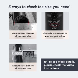 DJC Bike Suspension Seatpost Shock Absorber Seat Post Paralelogramo for MTB Mountain Road Bike Gravel 27.2mm 28.6mm 30mm 30.4mm 30.9mm 31.6mm 33.9mm X 350mm (28.6mm(with Shim Adapter))