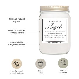 YouNique Designs Miscarriage Candle for Mothers, 7 Ounces, Loss of Baby Sympathy Gifts, Infant Loss Memorial Gifts, White All Natural Soy Vegan Aromatherapy Candles for Home (Lavender & Vanilla)