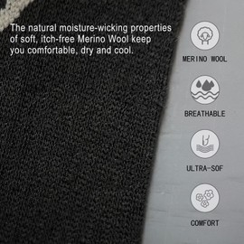 visionreast 2 Pairs Ski Socks Merino Wool Thermal Knee High Socks Breathable Compression Socks for Cold Weather, Hiking, Snowboarding Green/Purple XL