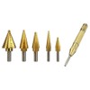 Step Drill Bit Set, 5 Pcs Titanium Coated High Speed