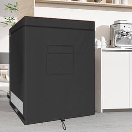 Black Freezer Cover, Freezer Cover, Waterproof 210D Oxford Protective Cover for Refrigerator, 28" x 23" x 34"