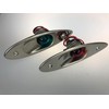 Pactrade Marine Boat Navigational Side Bow Tear Drop Lights Stainless