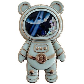 Cute Astronaut Phone Stand Holder,Cell Phone Astronaut Hidden Kickstand for Desk,Astronaut Phone Holder,Adjustable Tablet Phone Ring Stand with 3D Moving Star Sequins,Gift for Women Girl (green)