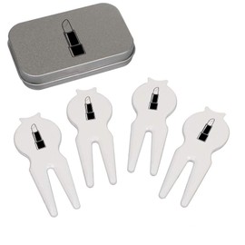 Azeeda 'Open Lipstick' Golf Divot Tool/Repair Fork Gift Set (GO00061487)