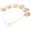 Lurrose Shell Headband Gold Seashell Crown Goddess Pearl Decor Tiara