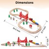 SainSmart Jr. Wooden Train Set for Toddler - Double-Side Wooden
