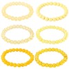 Spritewelry 6pcs 8mm Stretch Beaded Bracelet for Women Men Glass