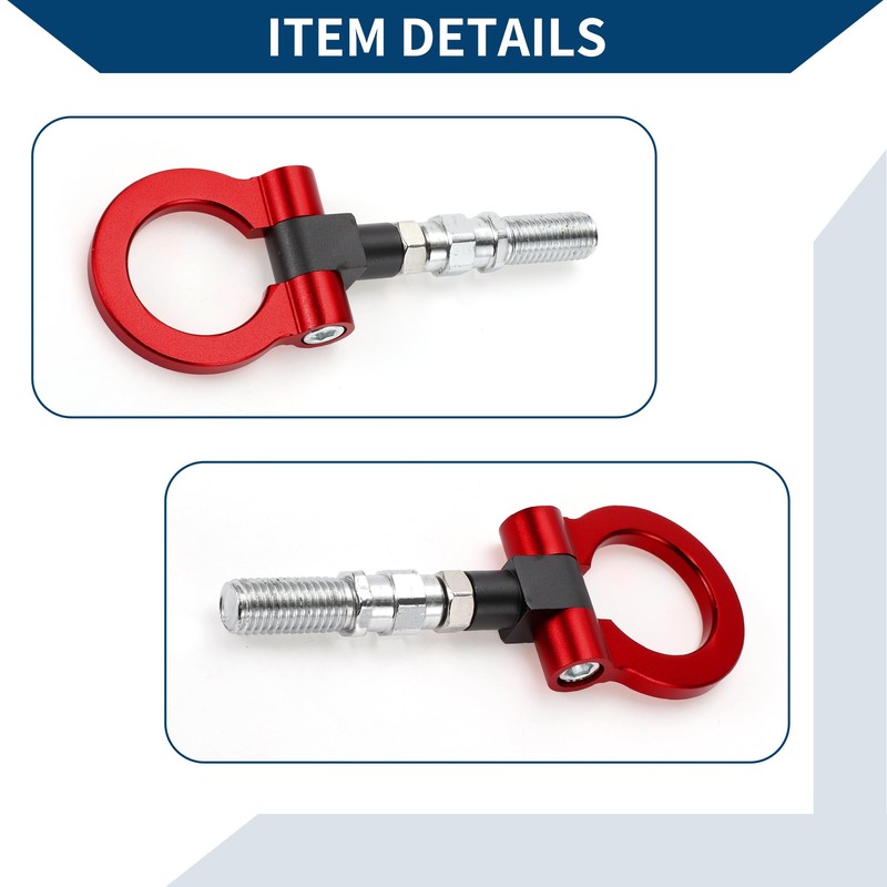 Hihaha Tow Hook/Universal Car Front Bumper Towing Hook/Durable Metal Rotary