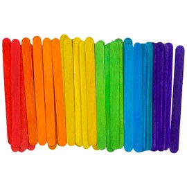 120 Pcs Colored Popsicle Sticks for Crafts, 4.5 Inch Colored Wooden Craft Sticks, Ice Cream Sticks, Lolly Sticks Great for DIY Craft Creative Designs or Children Education