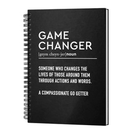 Msticey Game Changer Definition 160 Blank Pages Hardcover Spiral Notebook, Thank You Gift for Leader Mentor, Coworker Goodbye Gift, Work Appreciation Gift For Manager, Motivational Notebook
