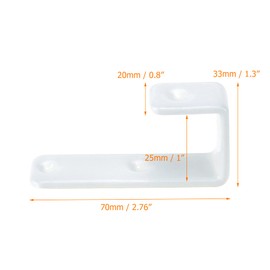Coshar Heavy Duty Hook Bracket Coated Stainless Steel J Hooks 1-Inch Inner Bunk Bed Ladder Hook Hardware for Bed Decor, Garage Storage, Cable Tool Organization - 4Pcs White