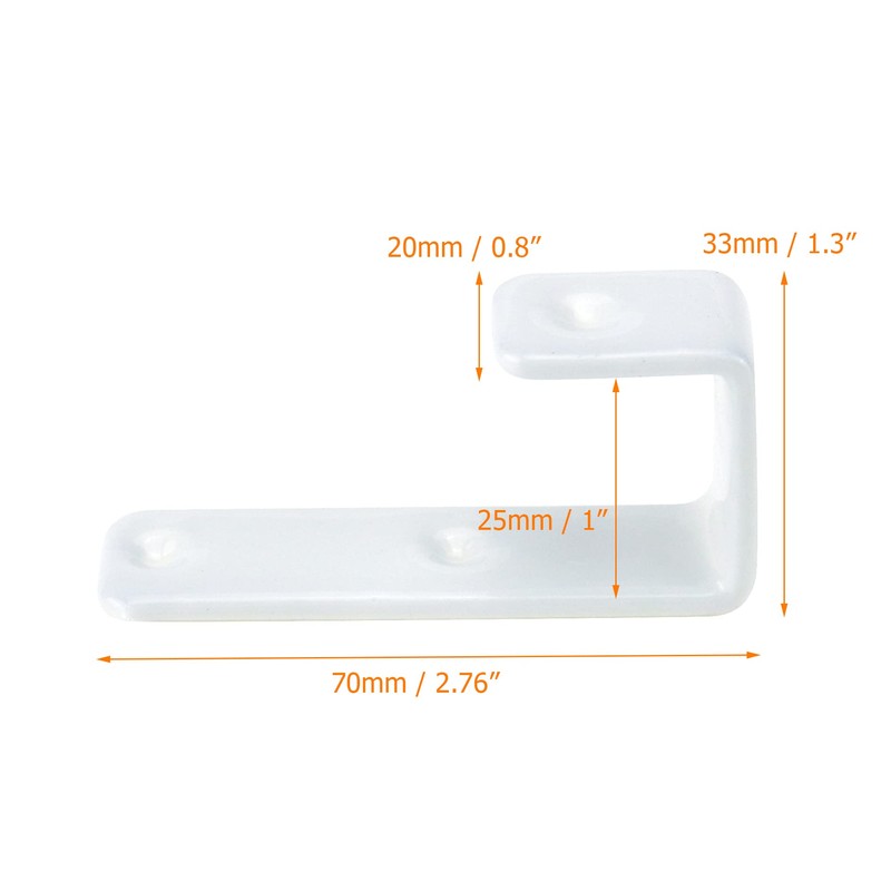 Coshar Heavy Duty Hook Bracket Coated Stainless Steel J Hooks