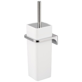 bremermann Savona Toilet Brush Holder with Wall Bracket Square White