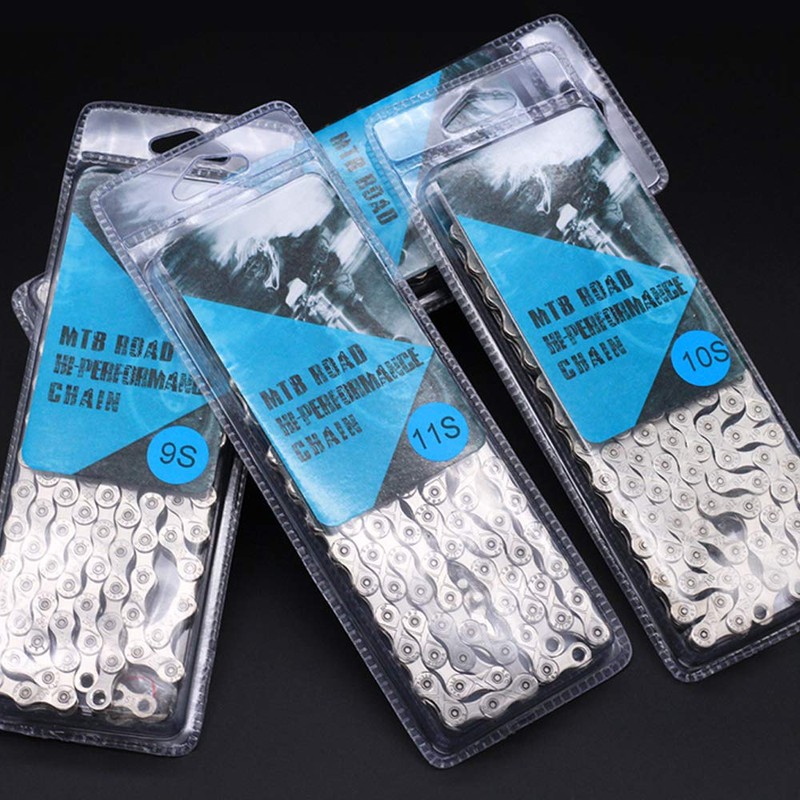 VOANZO Bicycle Chain, Electroplated Silver Rust-proof Mountain Road Bike Chain,