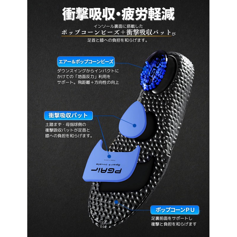 Prime Golf Insole, Golf Insole, Fatigue Resistant, Shock Absorption, Increases