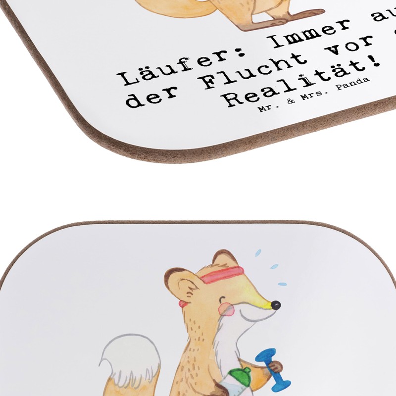 Mr. & Mrs. Panda Wooden Coaster Running Reality Escape Gift